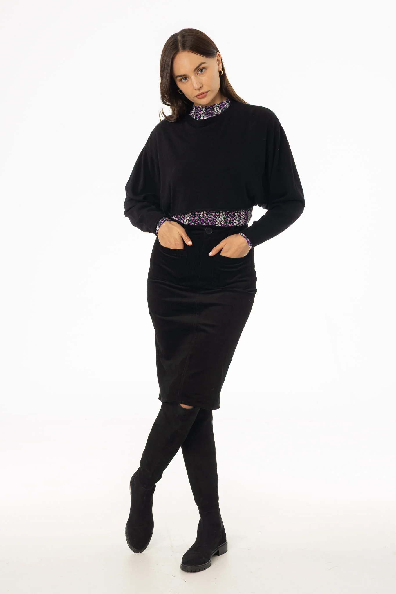 black skirt